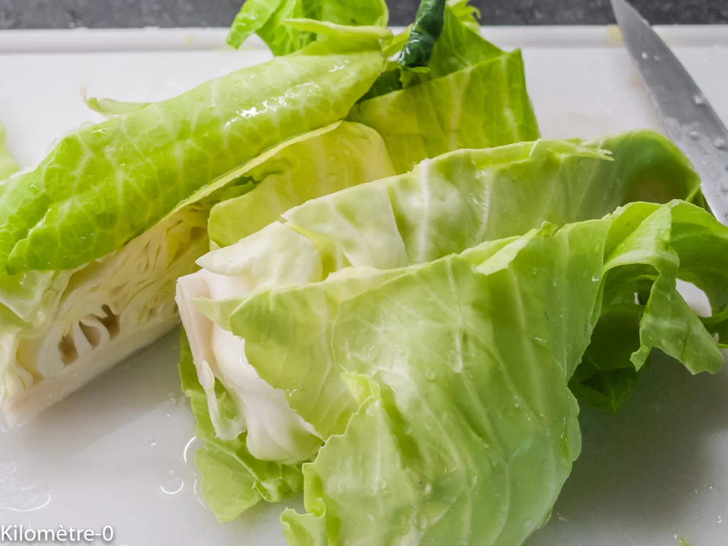 Chipolatas au chou pointu - Étape 1