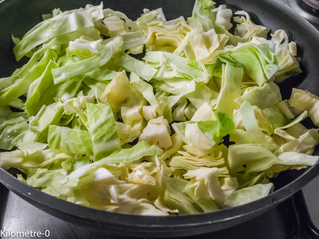 Chipolatas au chou pointu - Étape 2