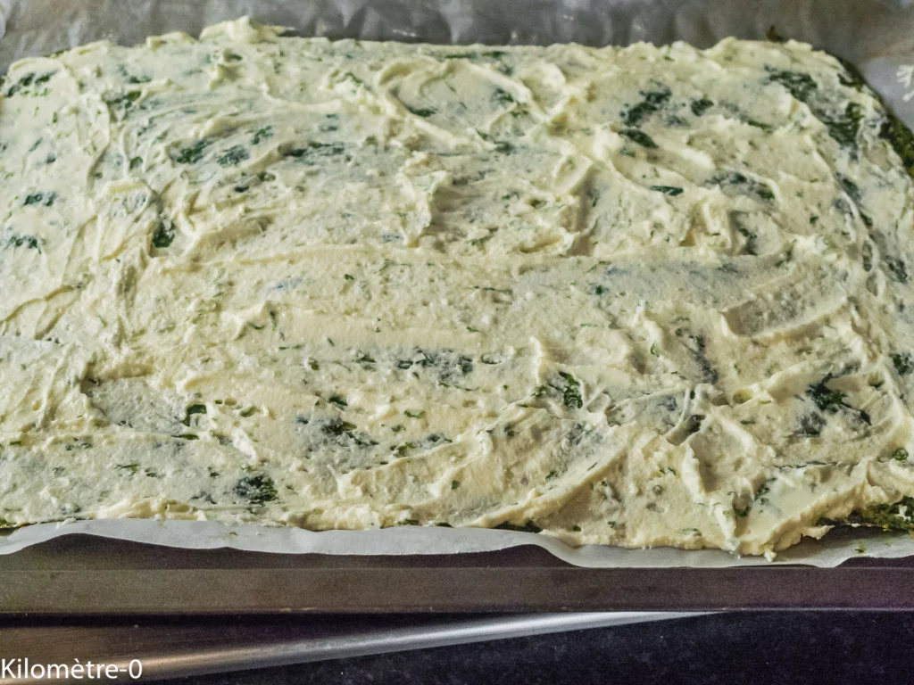Roulé aux épinards et au fromage ail et fines herbes - Étape 8