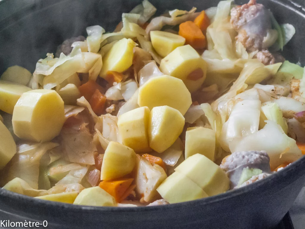 Potée de chou aux saucisses - Étape 11