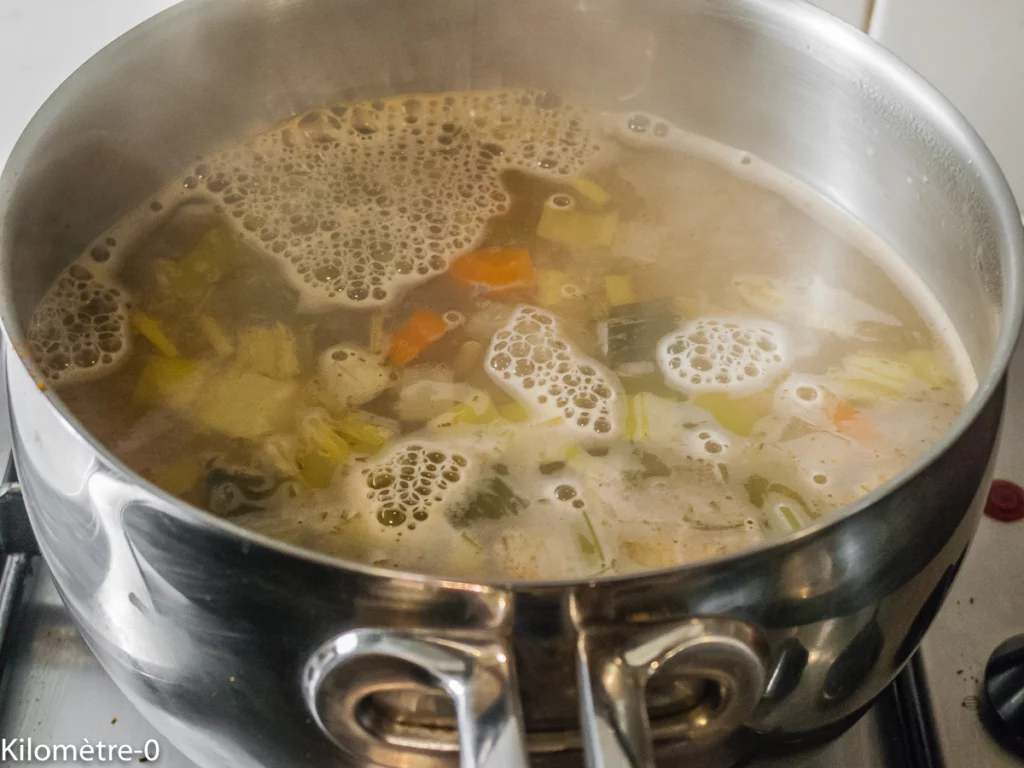 Soupe aux flageolets, pâtes et légumes - Étape 6