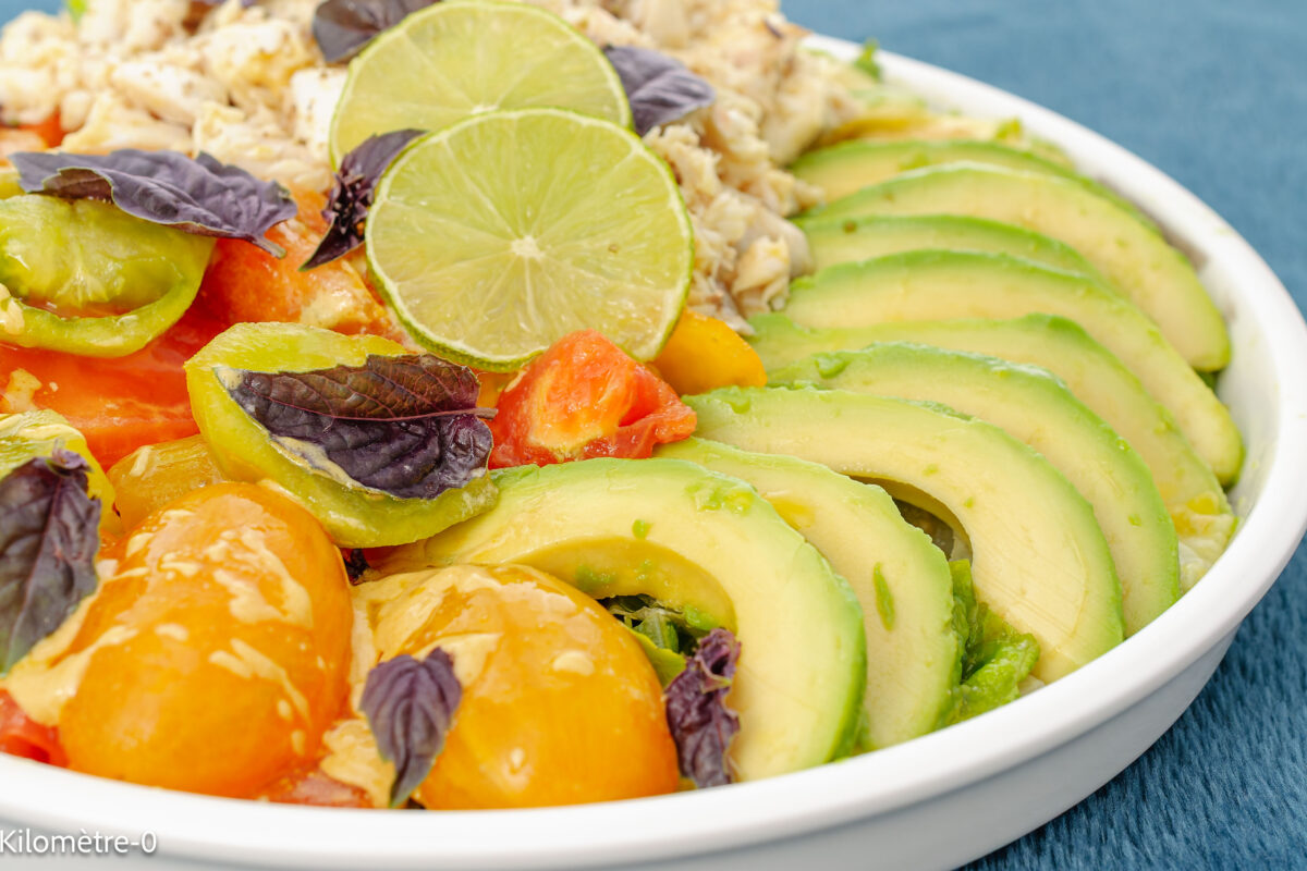 Recette de salade de vieille aux tomates et à l&rsquo;avocat — citron vert et moutarde