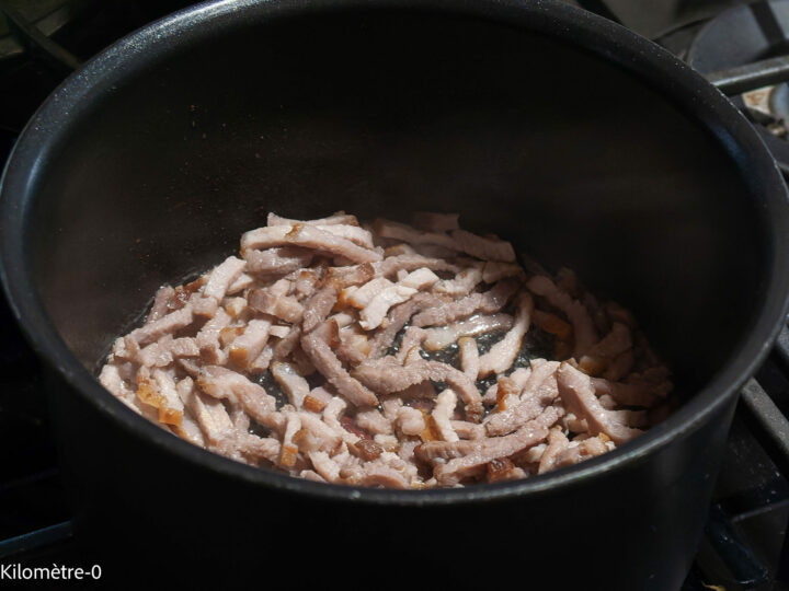 Salade de lentilles au chou rave, jambon et radis : étape 2 — Si vous choisissez des lardons ou allumettes plutôt que du…