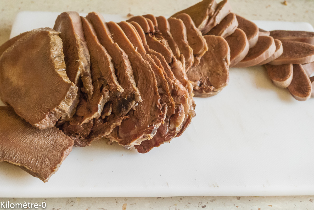 Photo de recette de langue de boeuf facile maison Kilomètre-0, blog de cuisine réalisée à partir de produits de saison et issus de circuits courts