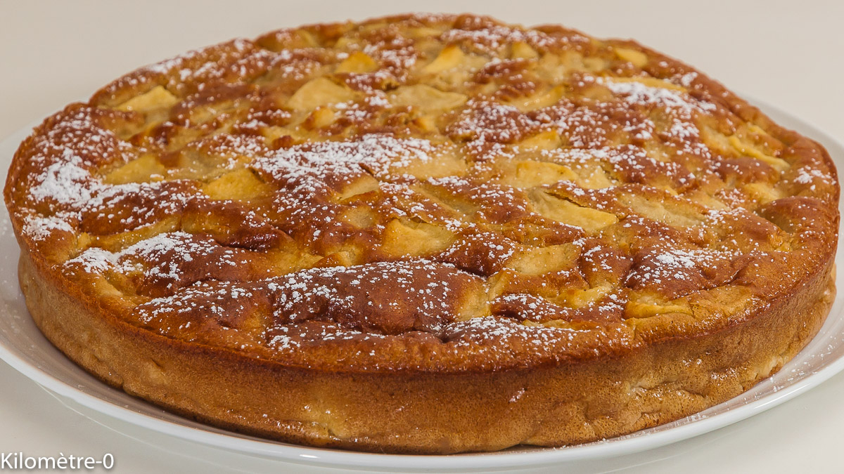 Photo de recette de gâteau, dessert, charentais, pomme, facile, rapide, léger de Kilomètre-0, blog de cuisine réalisée à partir de produits de saison et issus de circuits courts