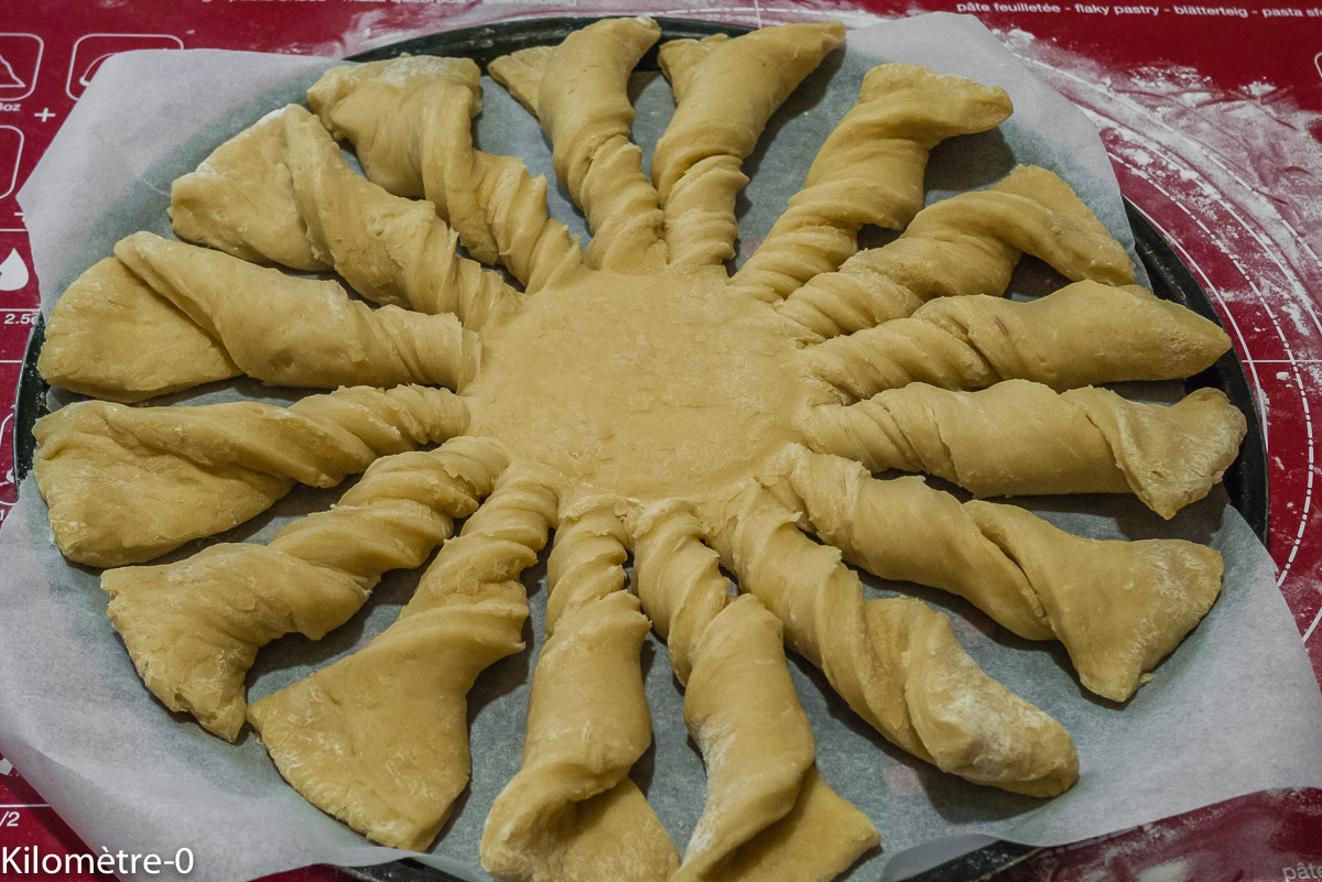 Photo de recette de galette des rois italienne de Kilomètre-0, blog de cuisine réalisée à partir de produits de saison et issus de circuits courts