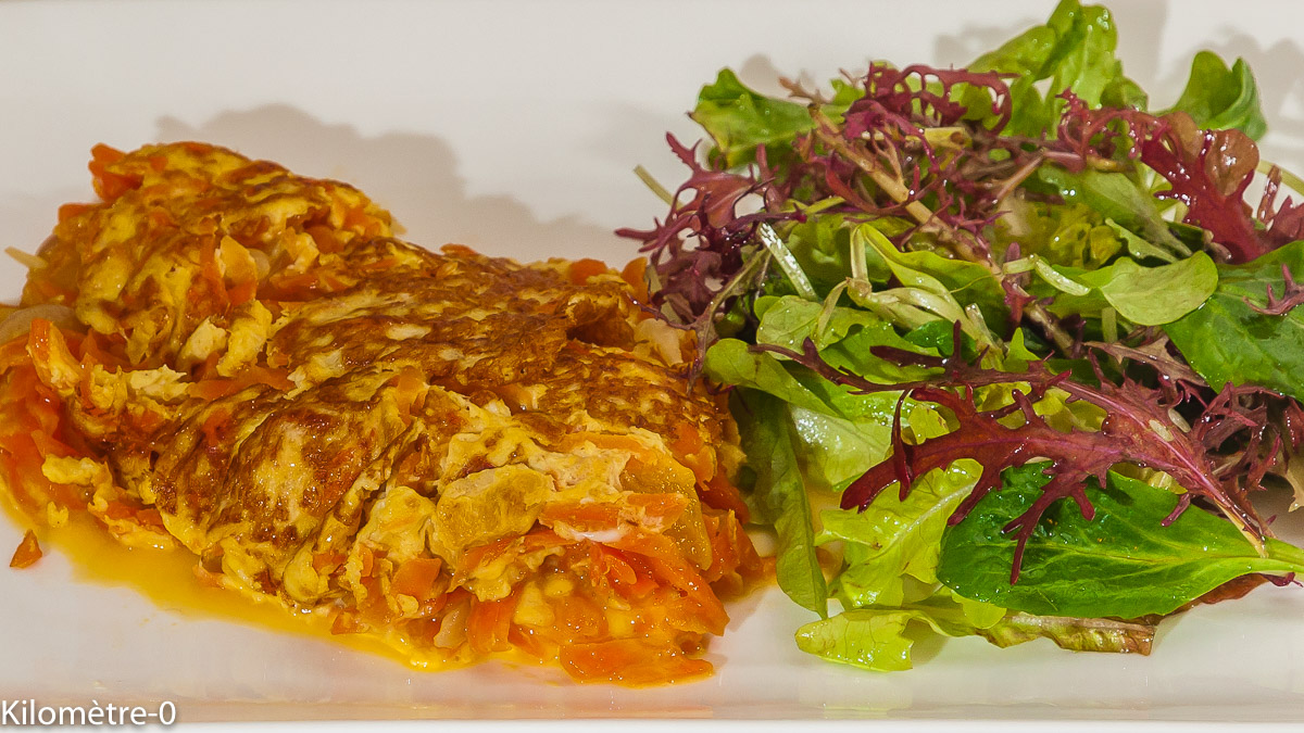 Photo de recette sri lankaise, plat du Sri Lanka, facile, rapide, légère, omelette, légumes, oeufs, bio de de Kilomètre-0, blog de cuisine réalisée à partir de produits de saison et issus de circuits courts