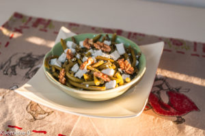 image de recette de Salade de haricots verts à la fêta et aux noix, végétarienne, facile, healthy, légère, bio
