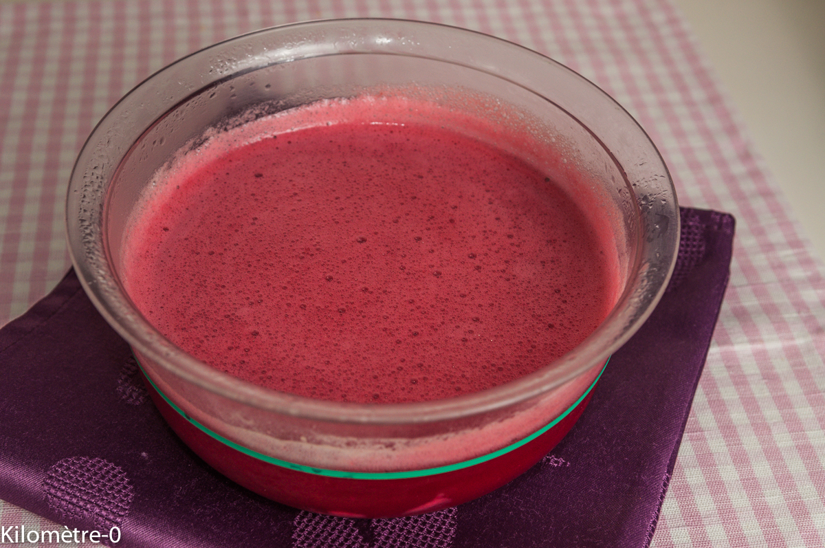 Photo de recette de coulis de framboises de Kilomètre-0, blog de cuisine réalisée à partir de produits locaux et issus de circuits courts