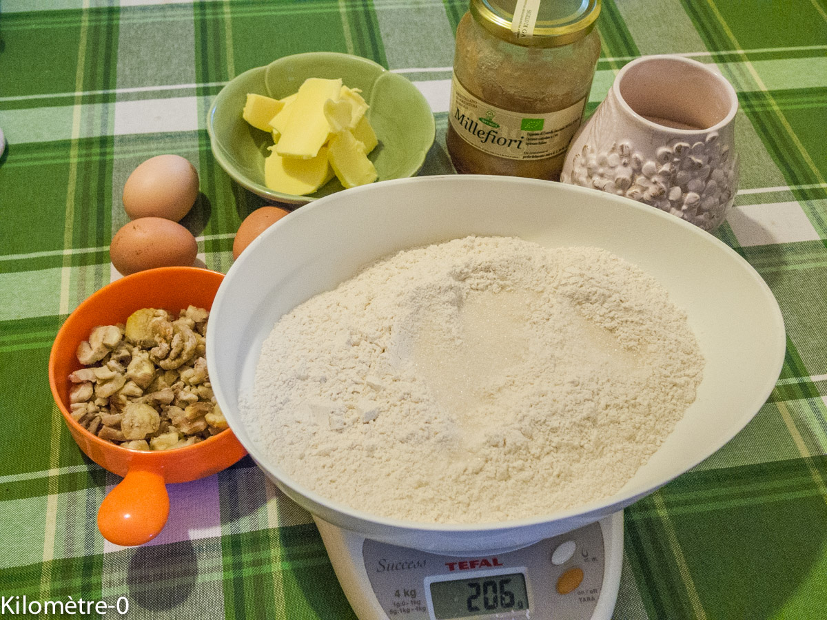 Cake aux châtaignes et au miel — étape 1