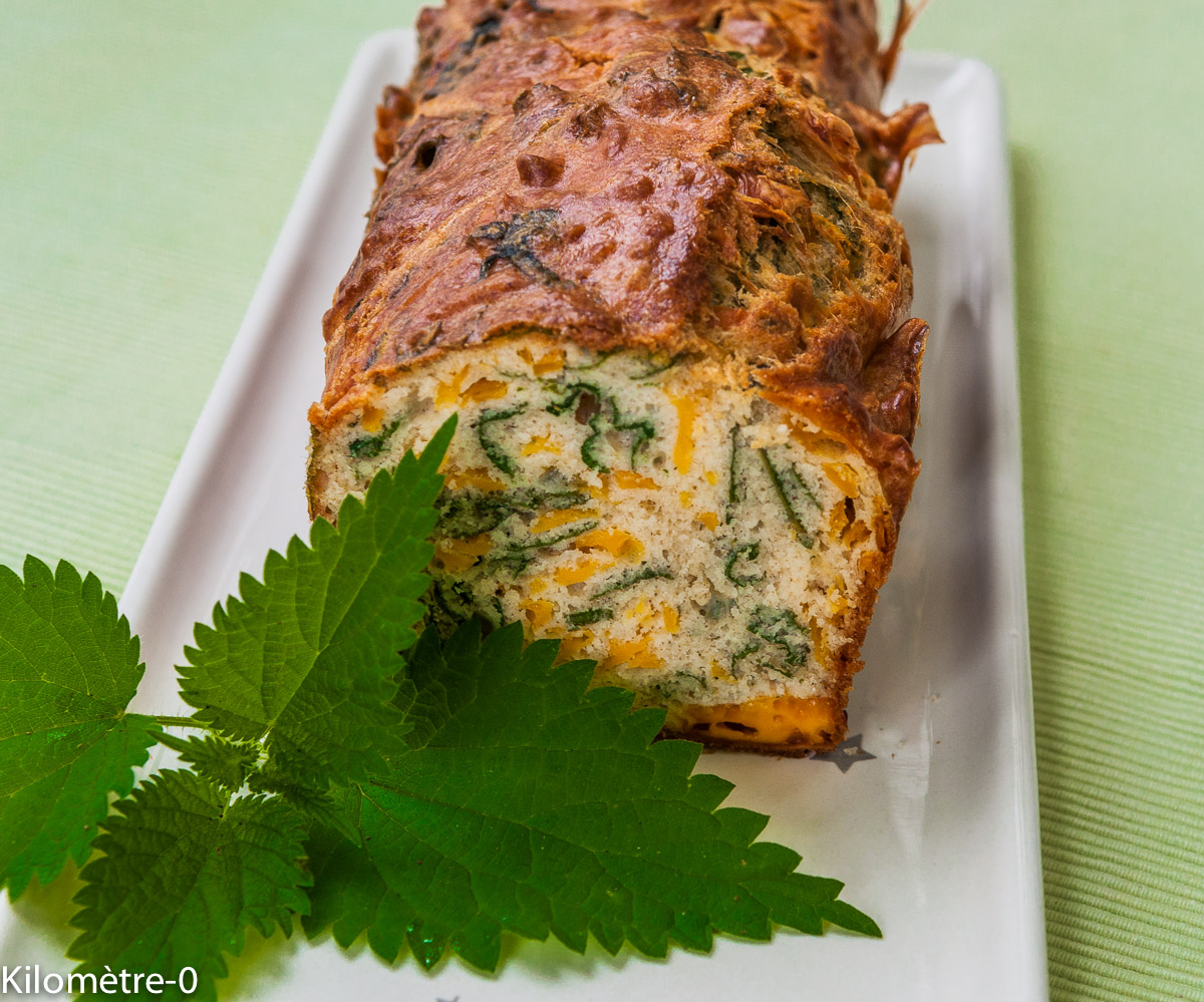 Image, photo de recette de Cake aux orties et au gouda, facile, rapide, léger, healthy du blog kilomètre-0
