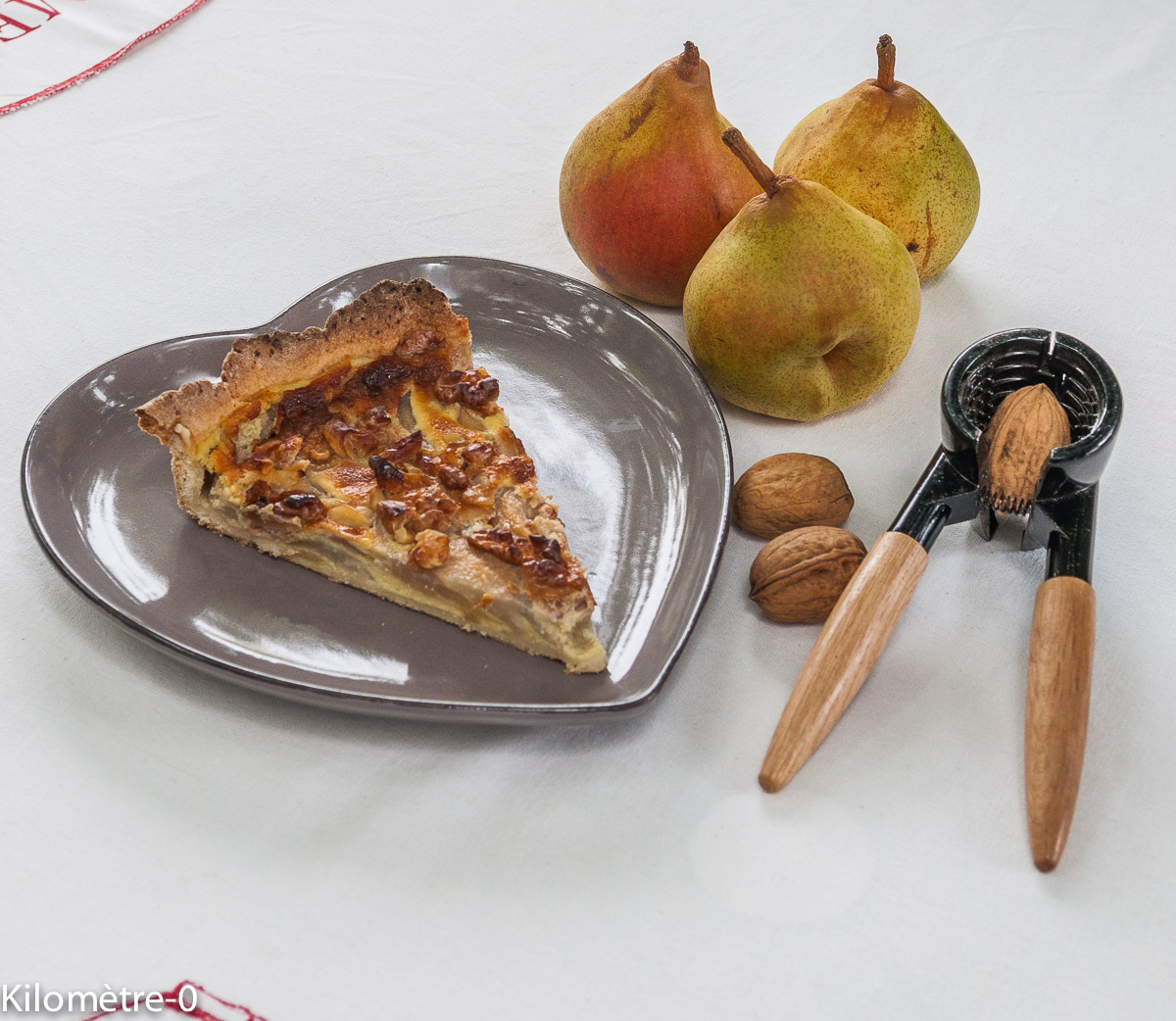 Image de recette de très bonne tarte aux poires et aux noix, facile, rapide, maison, bio de Kilomètre-0