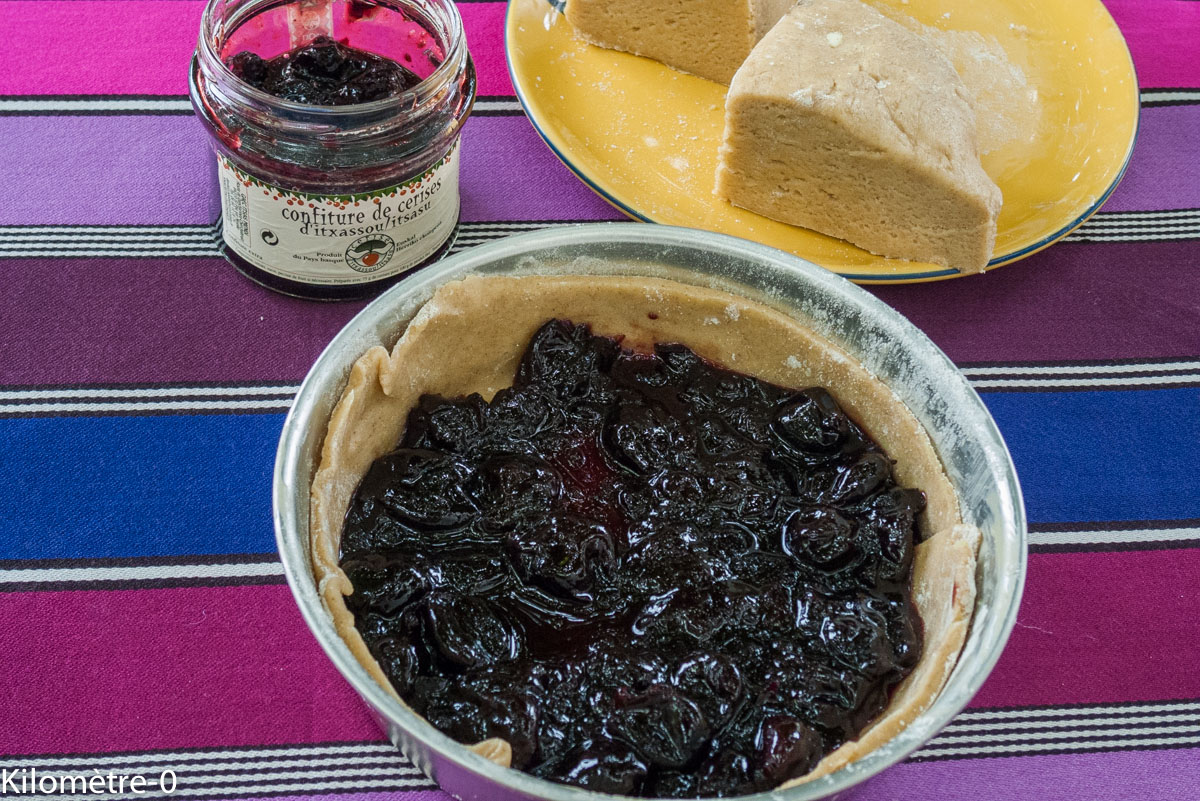 Gâteau basque à la cerise — étape 2