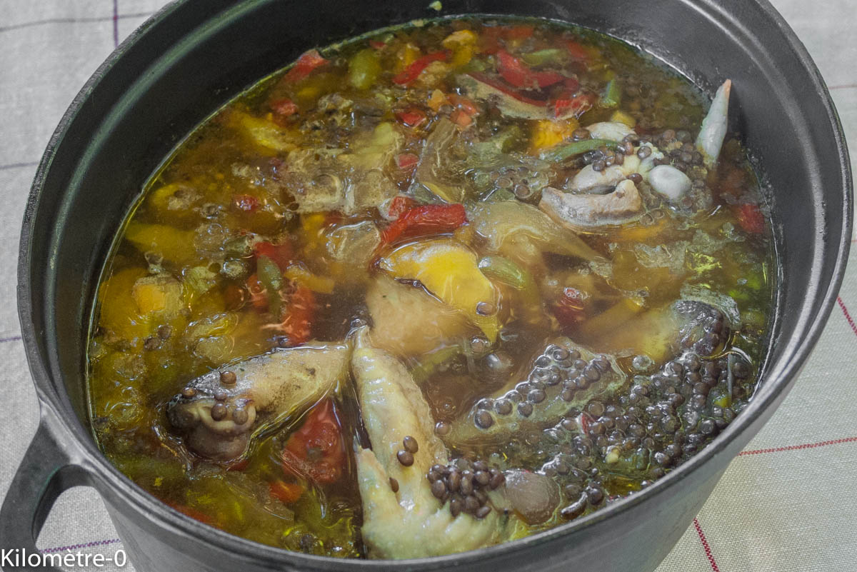 Poulet au riz et lentilles — étape 2