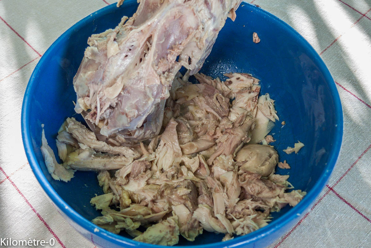 Velouté aux châtaignes et au poulet — étape 1
