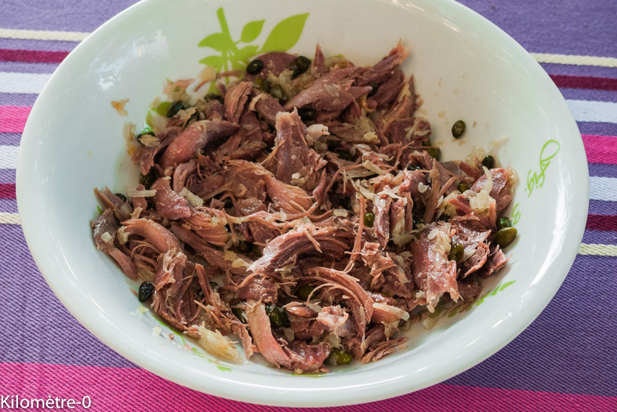 Samoussa au confit de canard — étape 2
