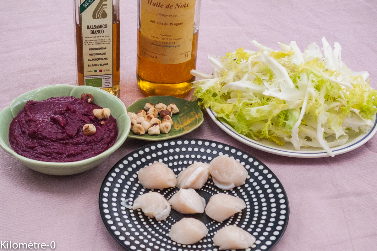 Salade de saint jacques aux betteraves — étape 1