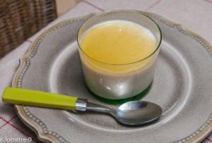 Panna cotta au sirop de mandarine, image de recette facile, rapide, légère de Kilomètre-0