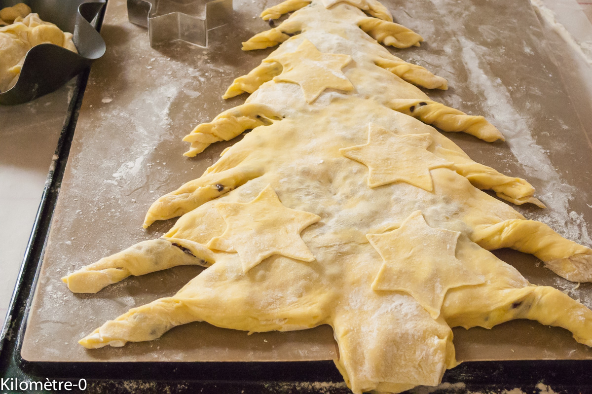 Arbre de Noël version brioche suisse — étape 8