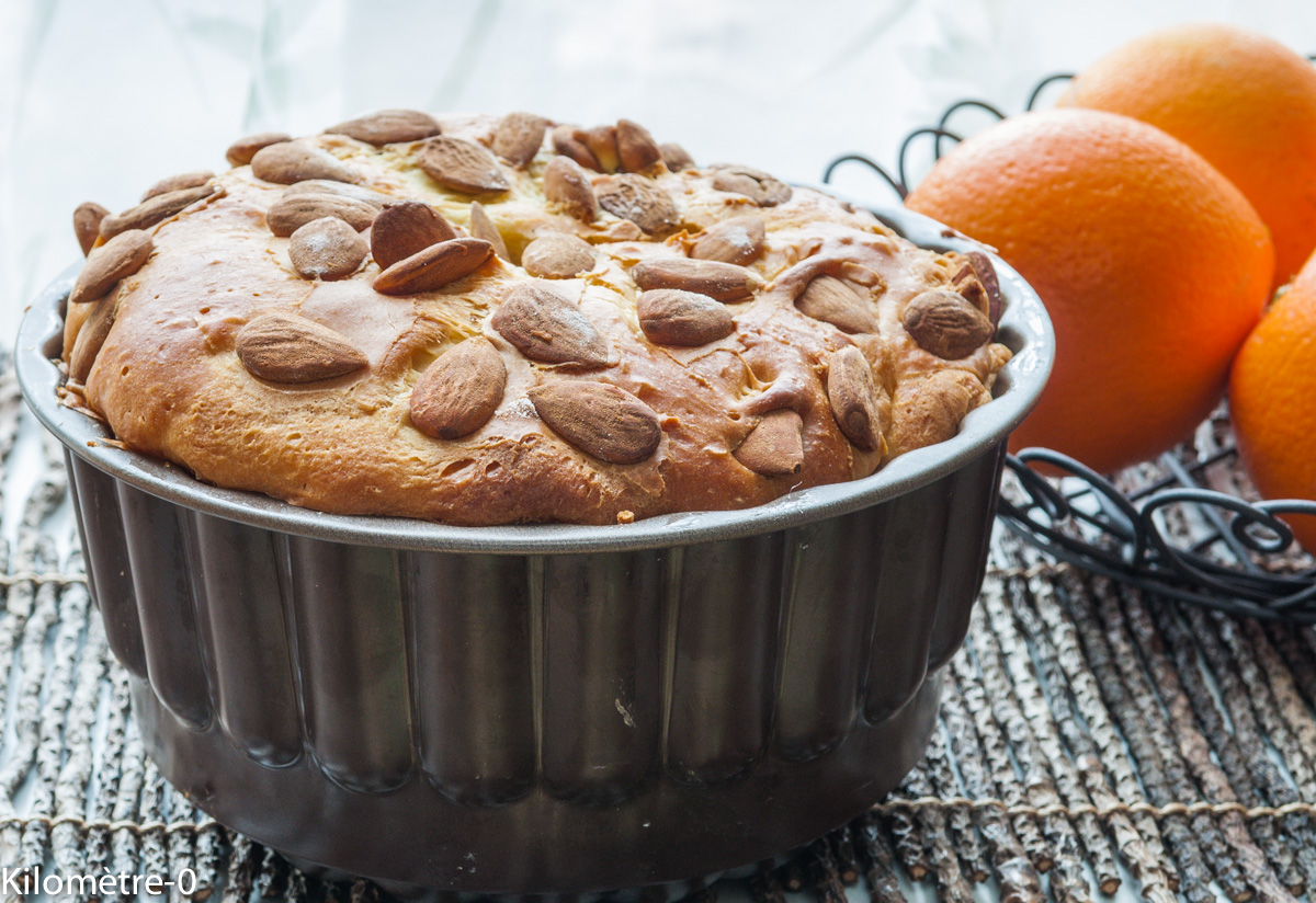 image de recette de Brioche amandes orange facile, de Kilomètre-0