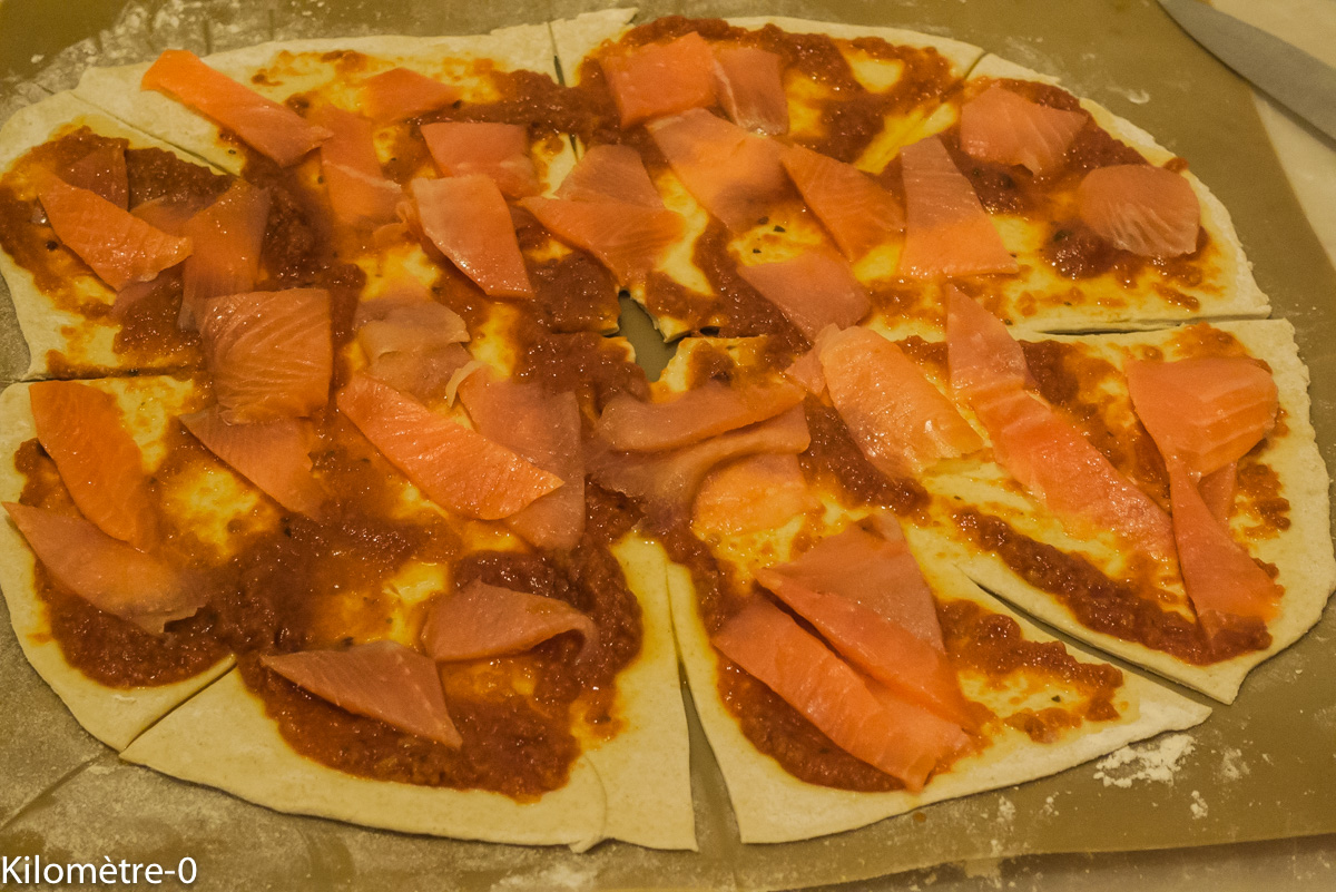 Pizza étoile à la truite fumée — étape 1