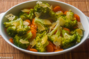 image de recette de gratin de brocolis et carottes, légumes, bio, facile, rapide, healthy, végétarien, de Kilomètre-0