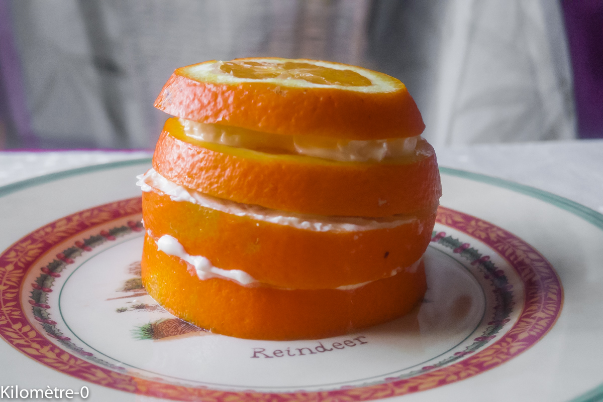 image de recette de Kilomètre-0, facile, rapide, légère, bio de millefeuille d'oranges