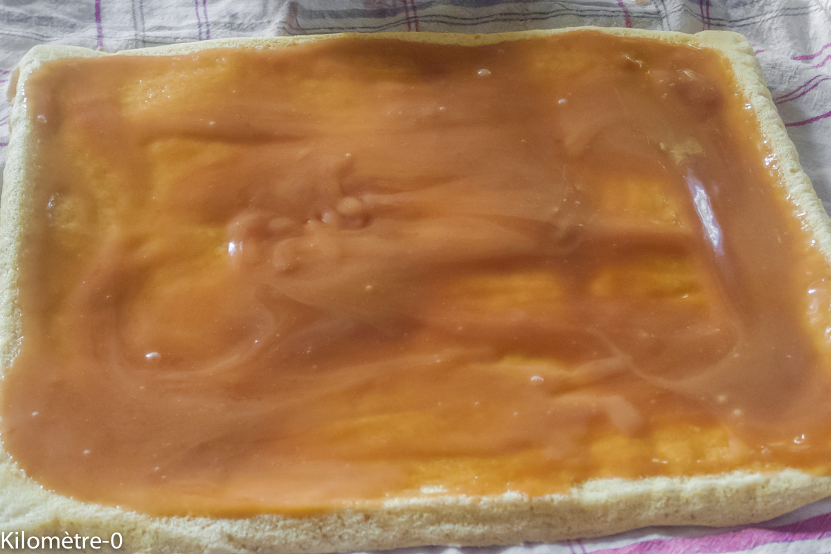 crème caramel sur le biscuit