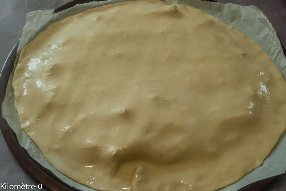 Photo de recette de galette poire chocolat de Kilomètre-0, blog de cuisine réalisée à partir de produits locaux et issus de circuits courts
