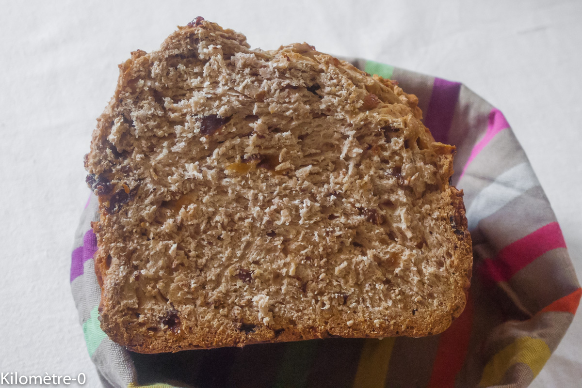 Photo de recette de pain raisins et noix de Kilomètre-0, blog de cuisine réalisée à partir de produits locaux et issus de circuits courts