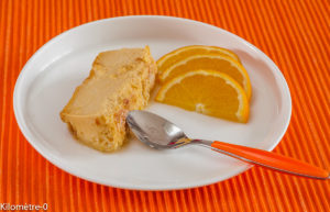 Photo de recette de flan facile  à l'orange de Kilomètre-0, blog de cuisine réalisée à partir de produits locaux et issus de circuits courts