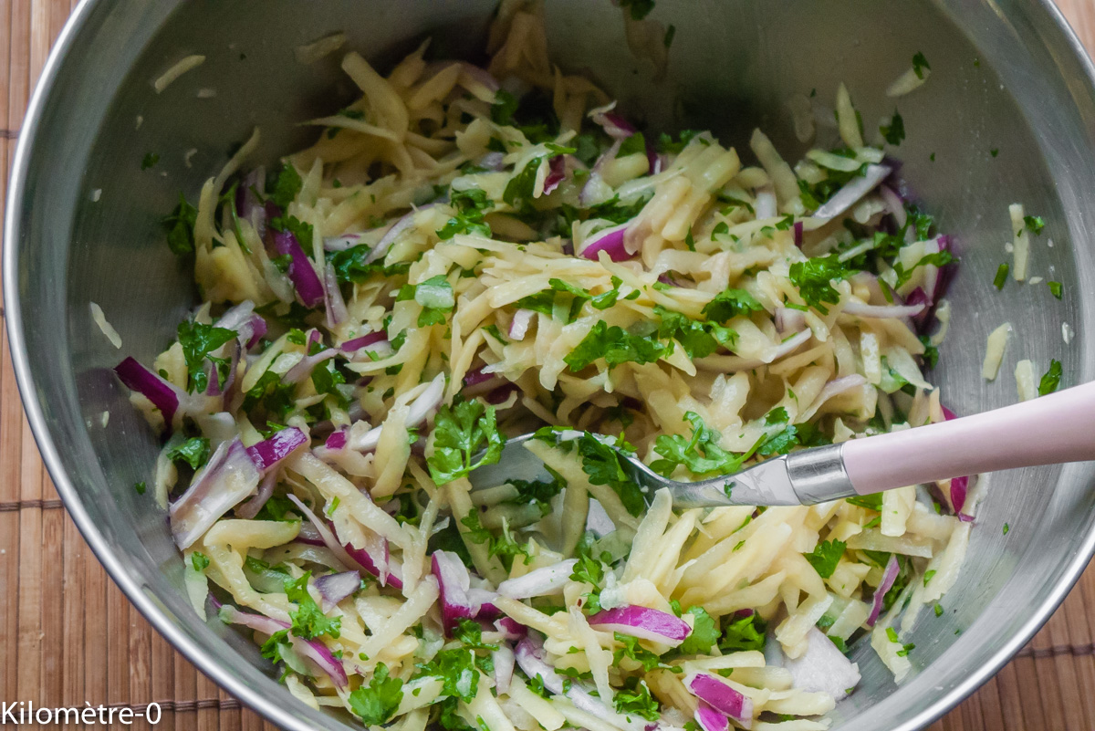 Photo de recette de roulé de pomme de terre de Kilomètre-0, blog de cuisine réalisée à partir de produits locaux et issus de circuits courts