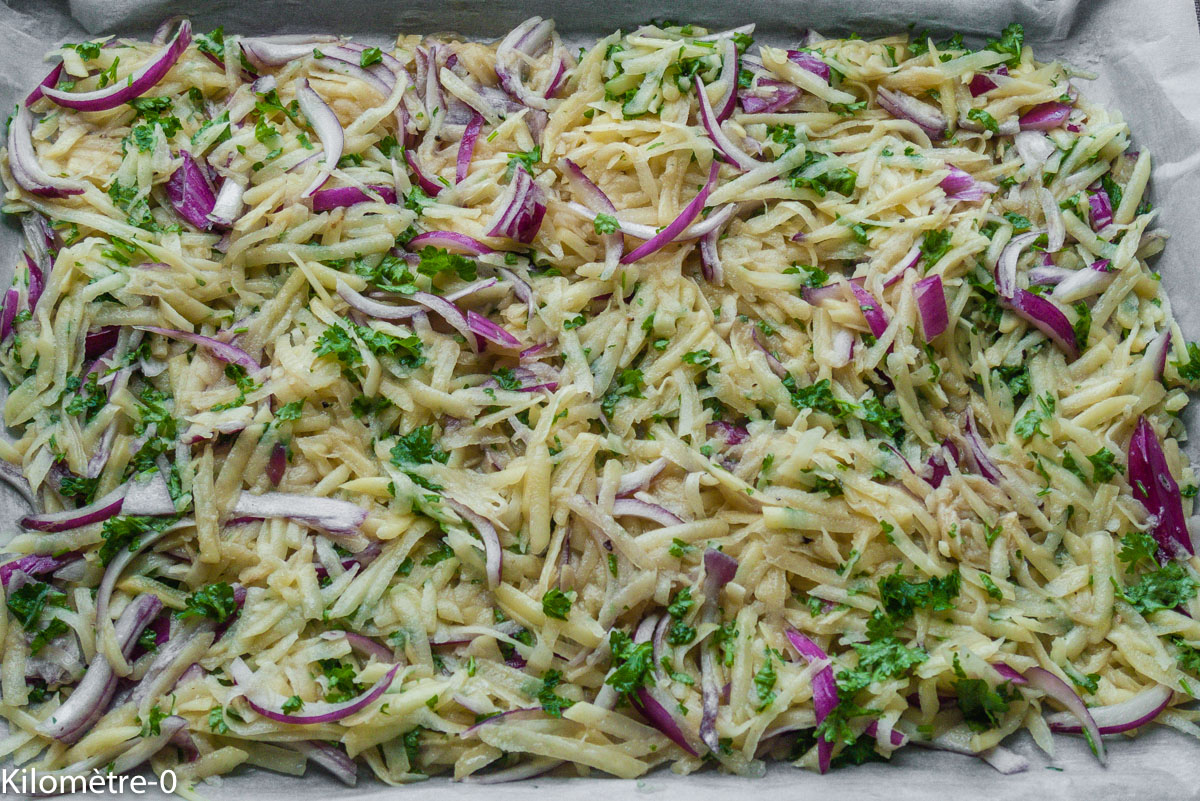 Photo de recette de roulé de pomme de terre de Kilomètre-0, blog de cuisine réalisée à partir de produits locaux et issus de circuits courts