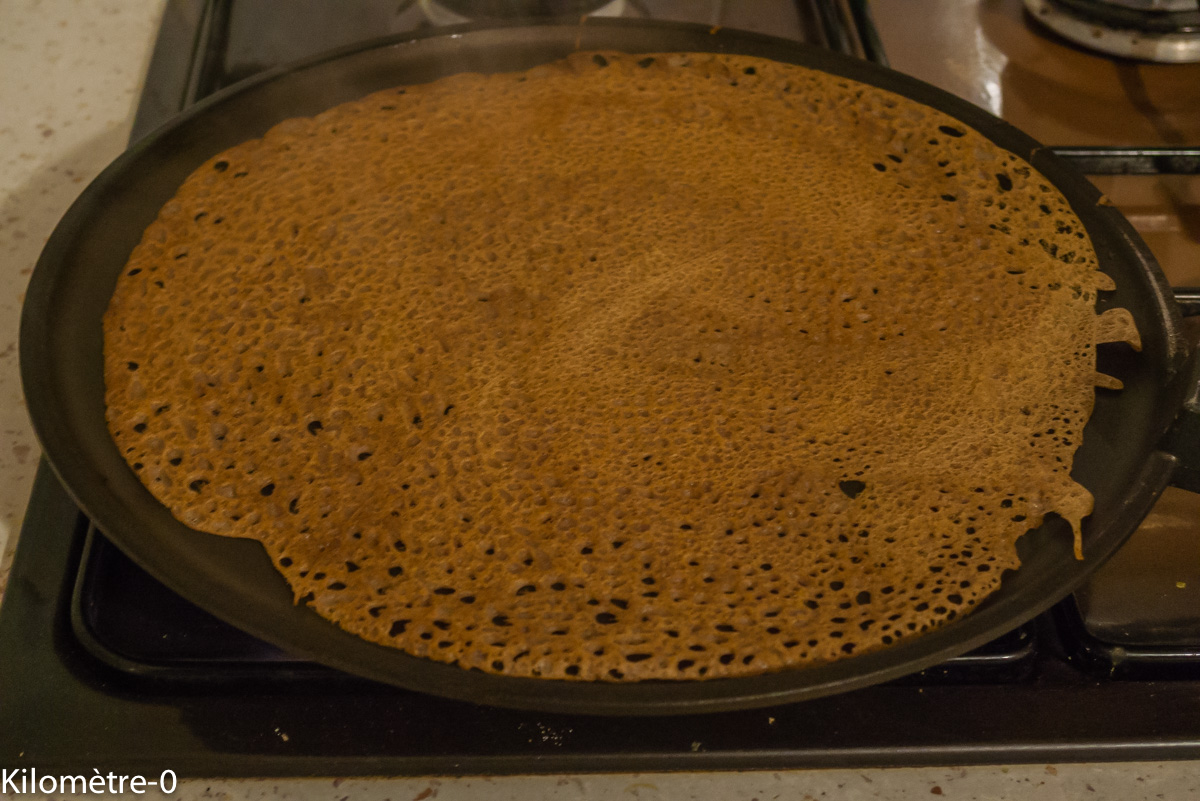 Photo de recette de galette de sarrasin de Kilomètre-0, blog de cuisine réalisée à partir de produits locaux et issus de circuits courts