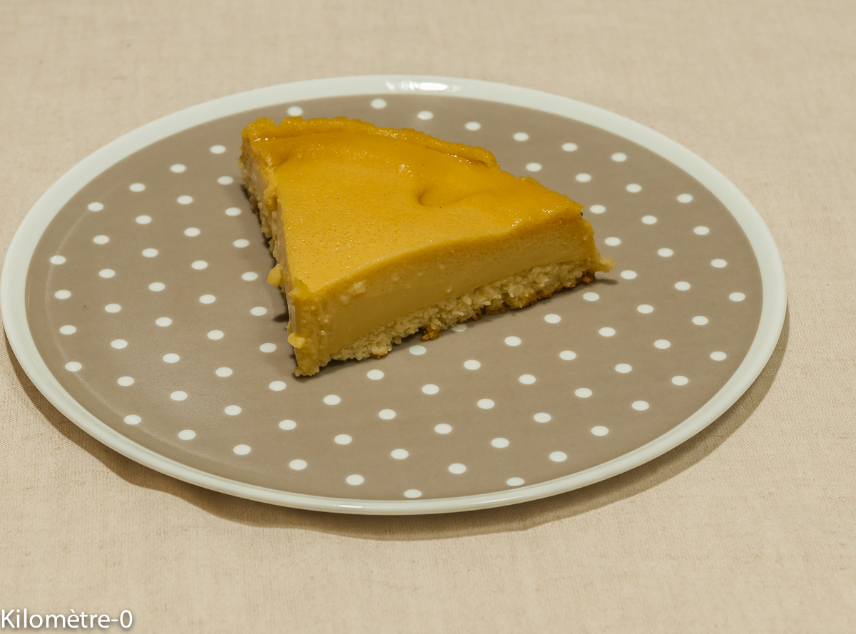 Photo de recette de flan coco lait concentré de Kilomètre-0, blog de cuisine réalisée à partir de produits locaux et issus de circuits courts