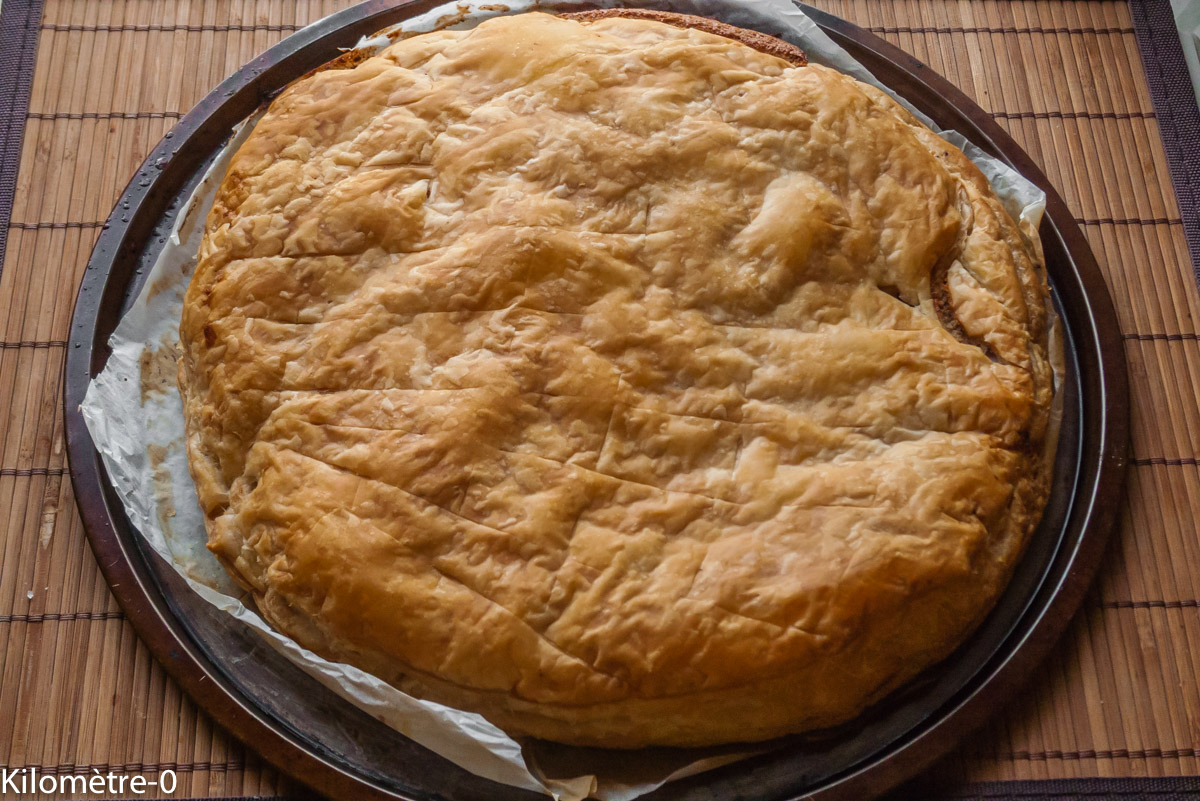 Photo de recette de galette des rois noisette chocolat de Kilomètre-0, blog de cuisine réalisée à partir de produits locaux et issus de circuits courts