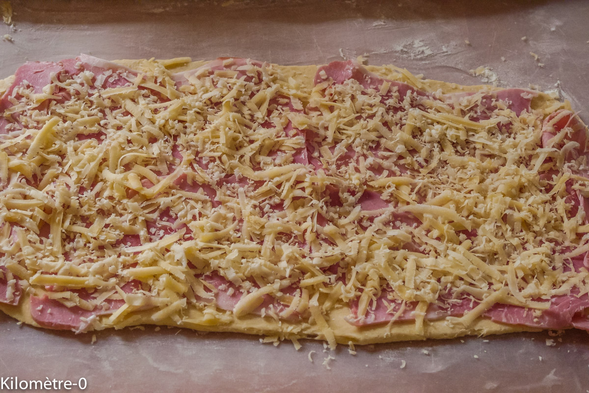Photo de recette de brioche jambon fromage de Kilomètre-0, blog de cuisine réalisée à partir de produits locaux et issus de circuits courts