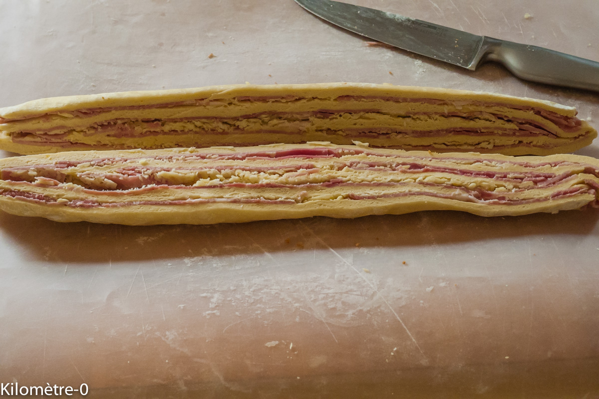 Photo de recette de brioche jambon fromage de Kilomètre-0, blog de cuisine réalisée à partir de produits locaux et issus de circuits courts