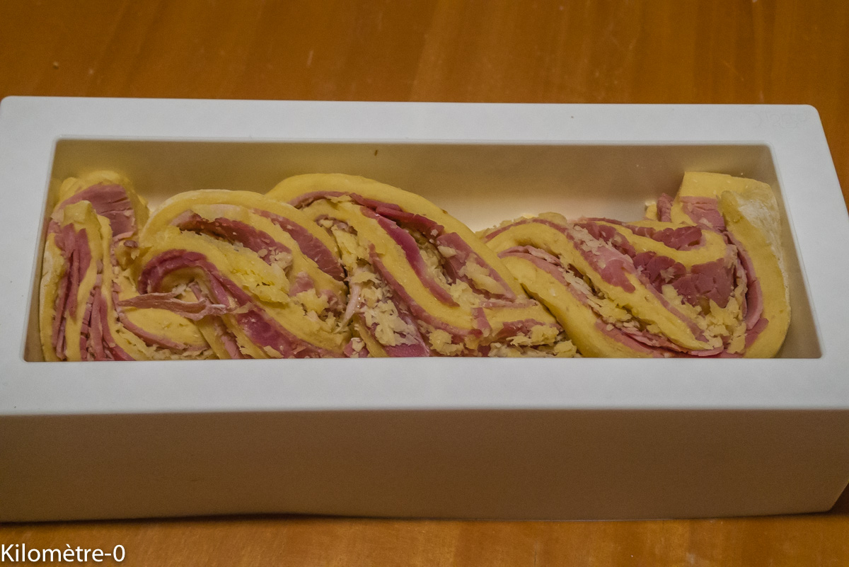 Photo de recette de brioche jambon fromage de Kilomètre-0, blog de cuisine réalisée à partir de produits locaux et issus de circuits courts