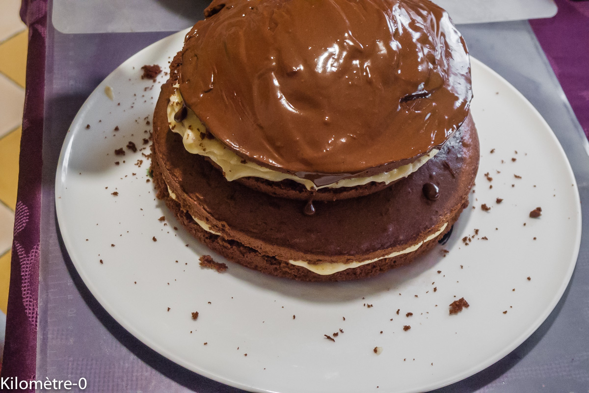 Photo de recette de gravity cake de Kilomètre-0, blog de cuisine réalisée à partir de produits locaux et issus de circuits courts