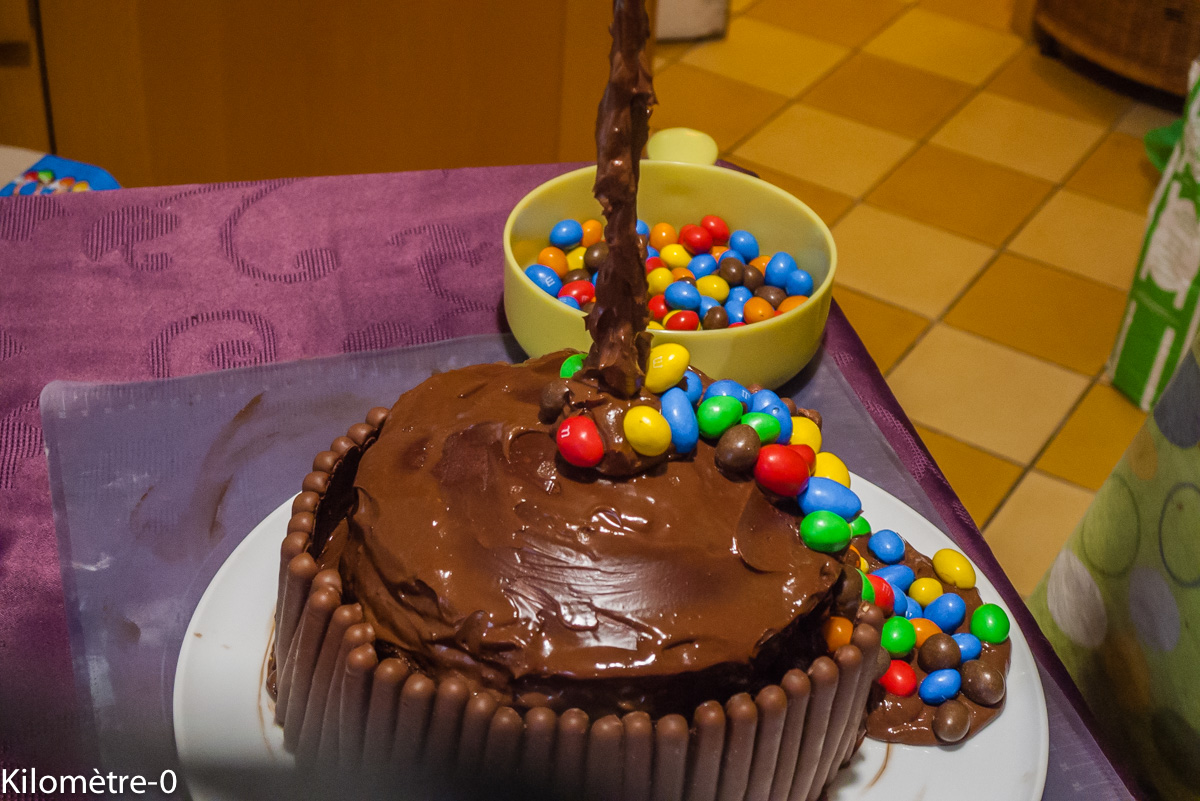 Photo de recette de gravity cake de Kilomètre-0, blog de cuisine réalisée à partir de produits locaux et issus de circuits courts
