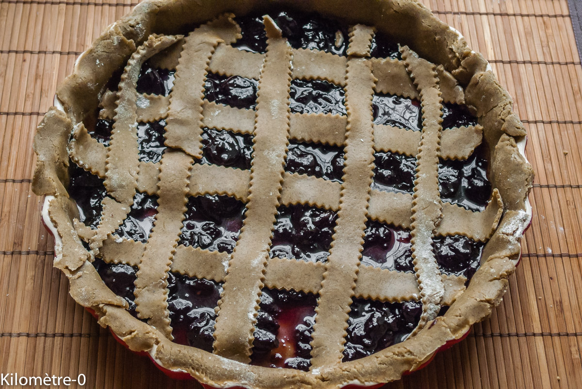 Photo de recette de tarte à la cerise de Kilomètre-0, blog de cuisine réalisée à partir de produits locaux et issus de circuits courts