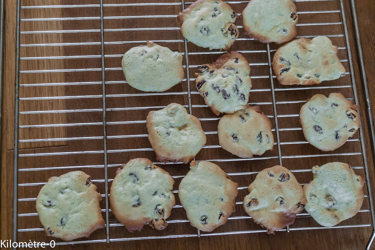 Photo de recette de palets aux raisins de Kilomètre-0, blog de cuisine réalisée à partir de produits locaux et issus de circuits courts