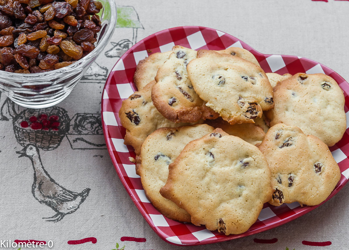 Photo de recette de palets aux raisins de Kilomètre-0, blog de cuisine réalisée à partir de produits locaux et issus de circuits courts