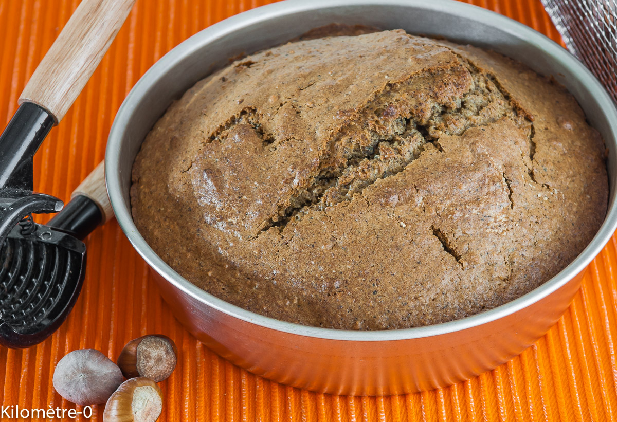 Photo de recette facile, rapide de gateau aux noisettes et citron de Kilomètre-0, blog de cuisine réalisée à partir de produits locaux et issus de circuits courts