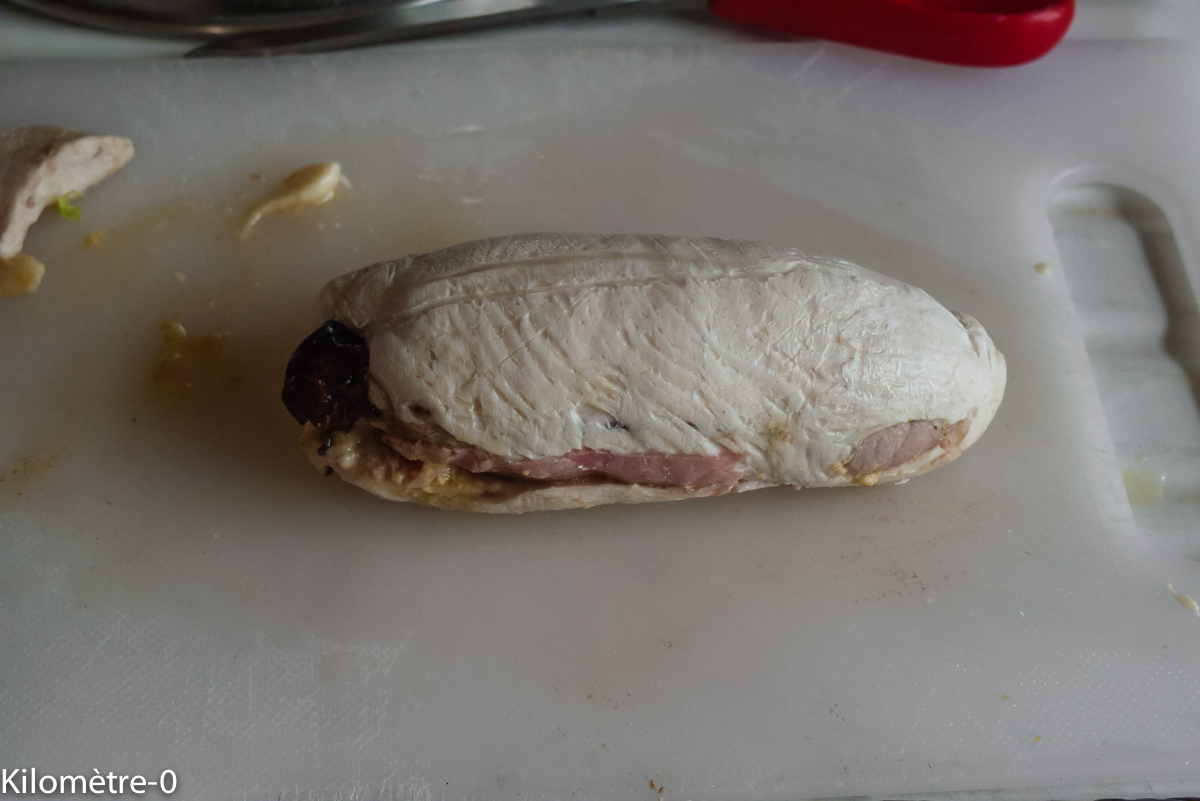 Photo de recette d'escalope roulée de poulet de Kilomètre-0, blog de cuisine réalisée à partir de produits locaux et issus de circuits courts