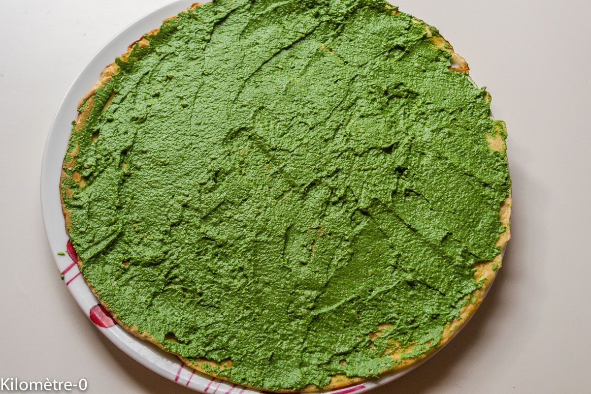Photo de recette de gâteau de crêpes de Kilomètre-0, blog de cuisine réalisée à partir de produits locaux et issus de circuits courts
