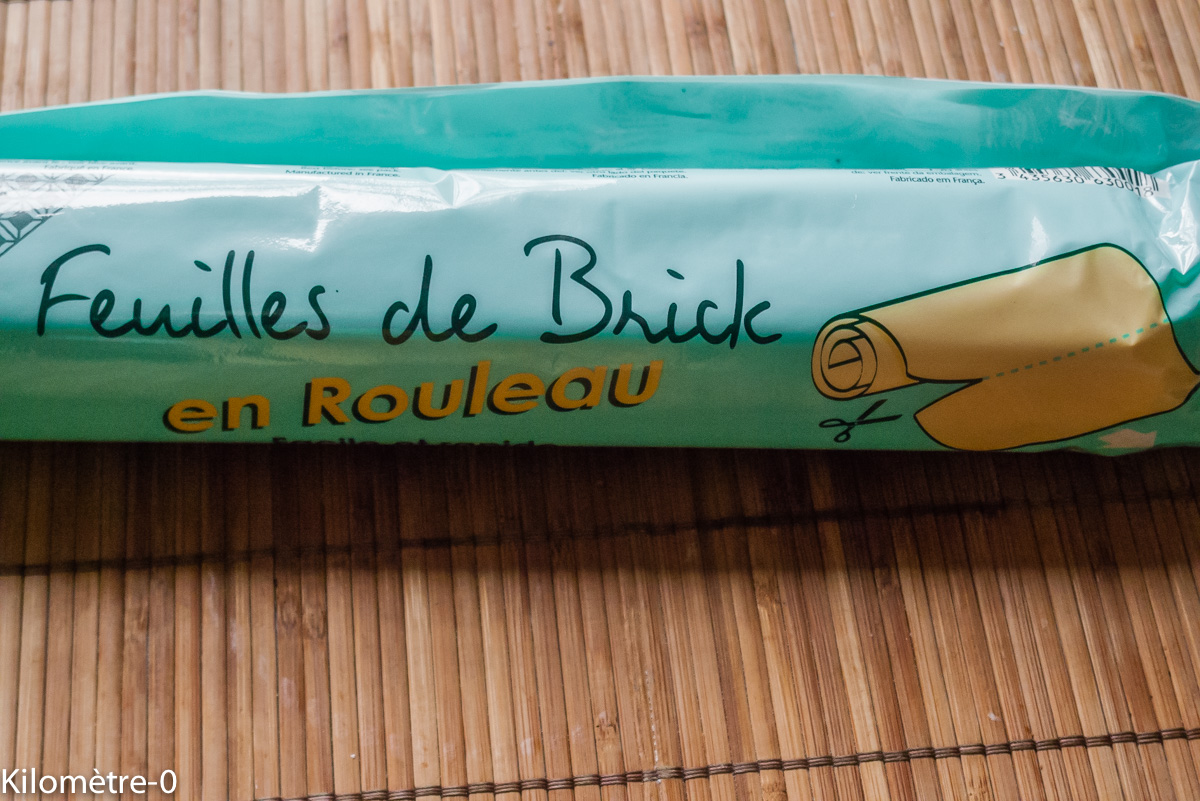 Photo de recette de feuille de brik Kilomètre-0, blog de cuisine réalisée à partir de produits locaux et issus de circuits courts