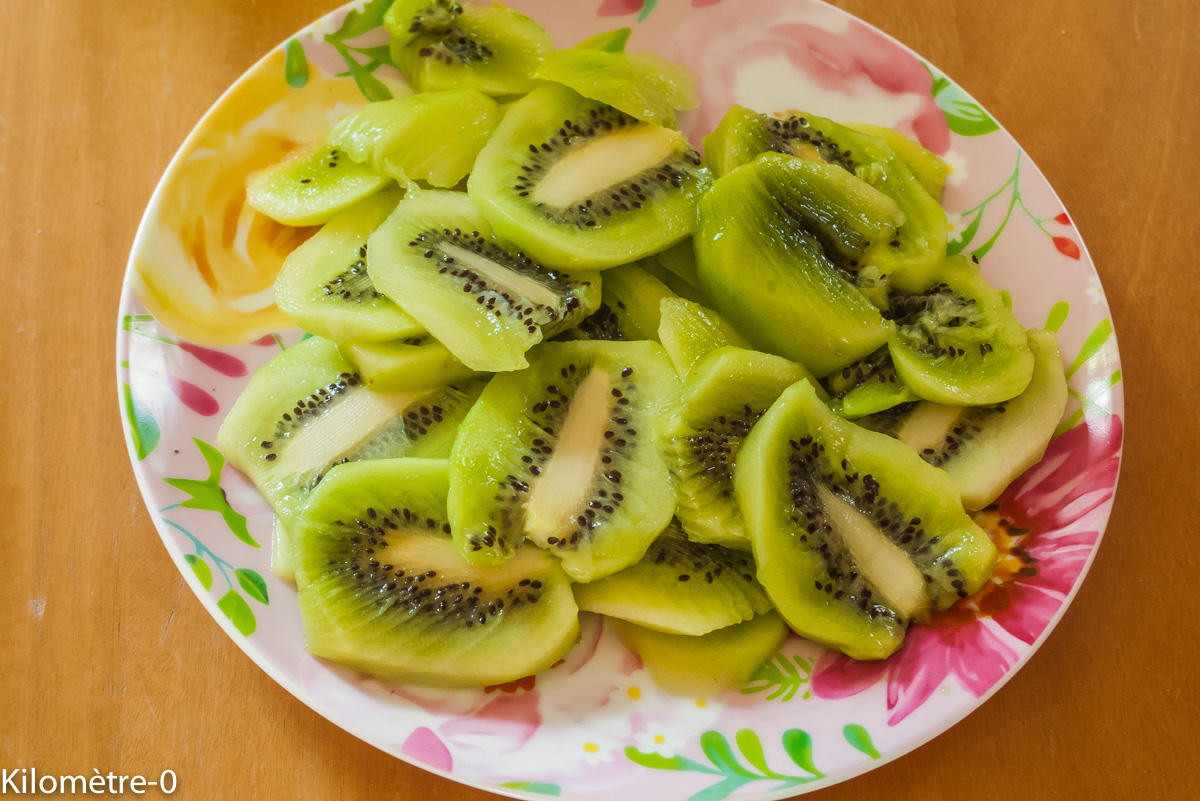 Photo de recette de crêpe chocolat kiwi de Kilomètre-0, blog de cuisine réalisée à partir de produits locaux et issus de circuits courts