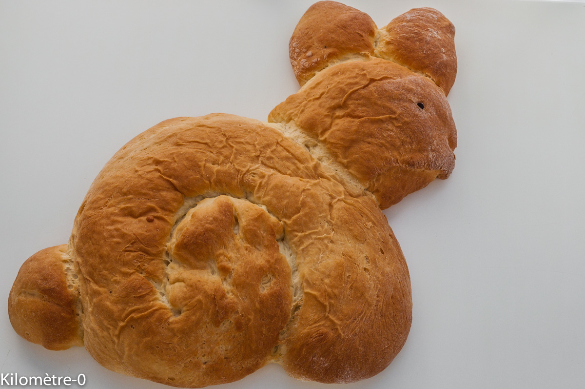 Photo de recette acile, rapide, légère, bio  de brioche lapin Kilomètre-0, blog de cuisine réalisée à partir de produits locaux et issus de circuits courts